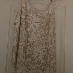 CAbi Cream 3D Lace Camisole M . Adjustable straps. soft surroundings shrug.